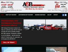 Tablet Screenshot of a2btowingllc.com